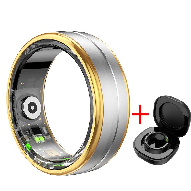 QRING R06 Smart Ring: Sleep, Stress, and Blood Oxygen Monitor with Sport Charging Case.