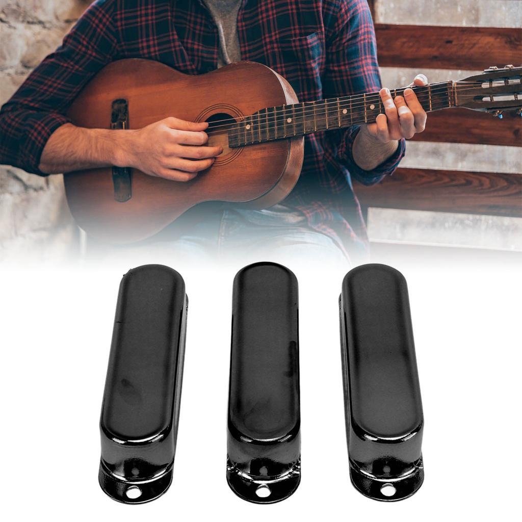 3Pcs Electric Guitar Single Coil Pickup Cover Copper Instrument Accessory Set Kit