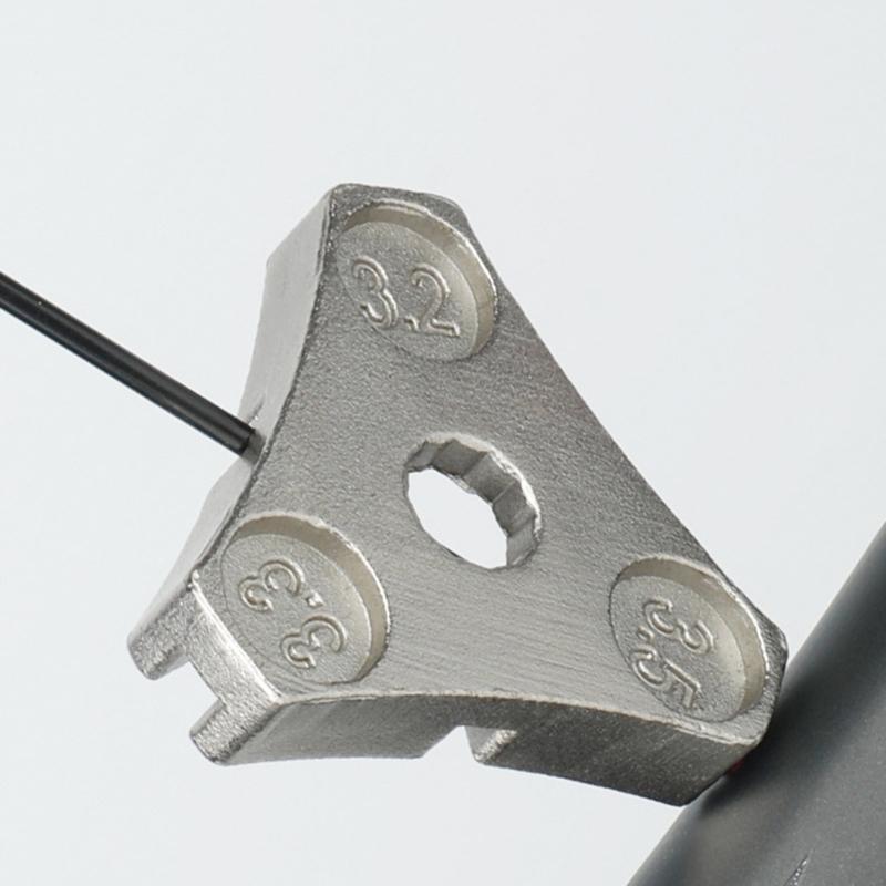 Bike Spoke Wrench 3 Size In One Bike Spoke Nipple Wrench Wheel Rim Truing Repair Tool Carbon Steel Robust Structure Tool