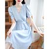 Women's Elegant V-Neck Short Sleeve Summer Dress