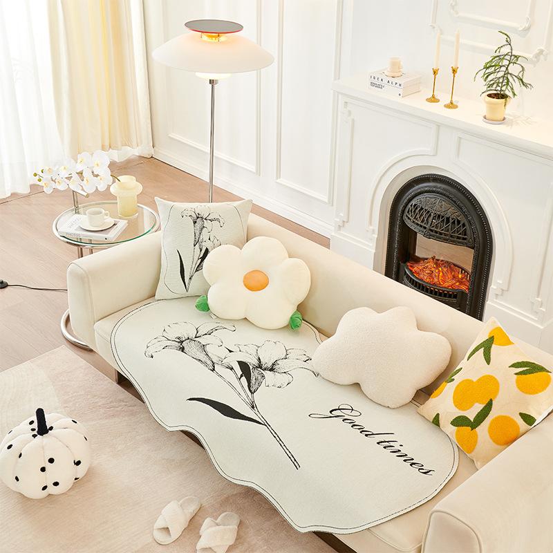 

Шенилловая подушка для дивана особой формы, нескользящий, устойчивый к пятнам чехол для дивана, универсальное полотенце для дивана на четыре сезона, высокое качество 70*70cm