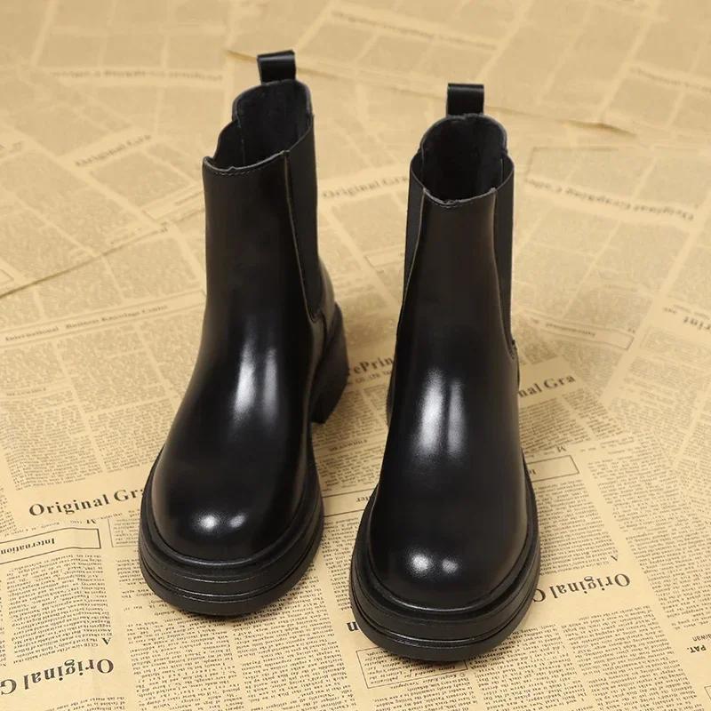 Fashion 2024 High Quality Shoes for Women Slip-on Women's Boots Fashion Round Toe Modern Boots Women Hot Sale Solid Shoes for Women