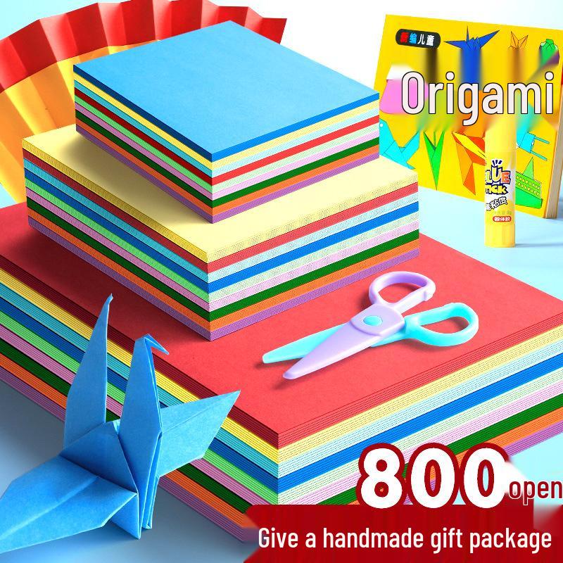 

Origami A4 Colored Cardstock for Crafts - Thick, Soft, and Ideal for School Projects 7.5cm, 10 Colors Mixed, 200 Sheets
