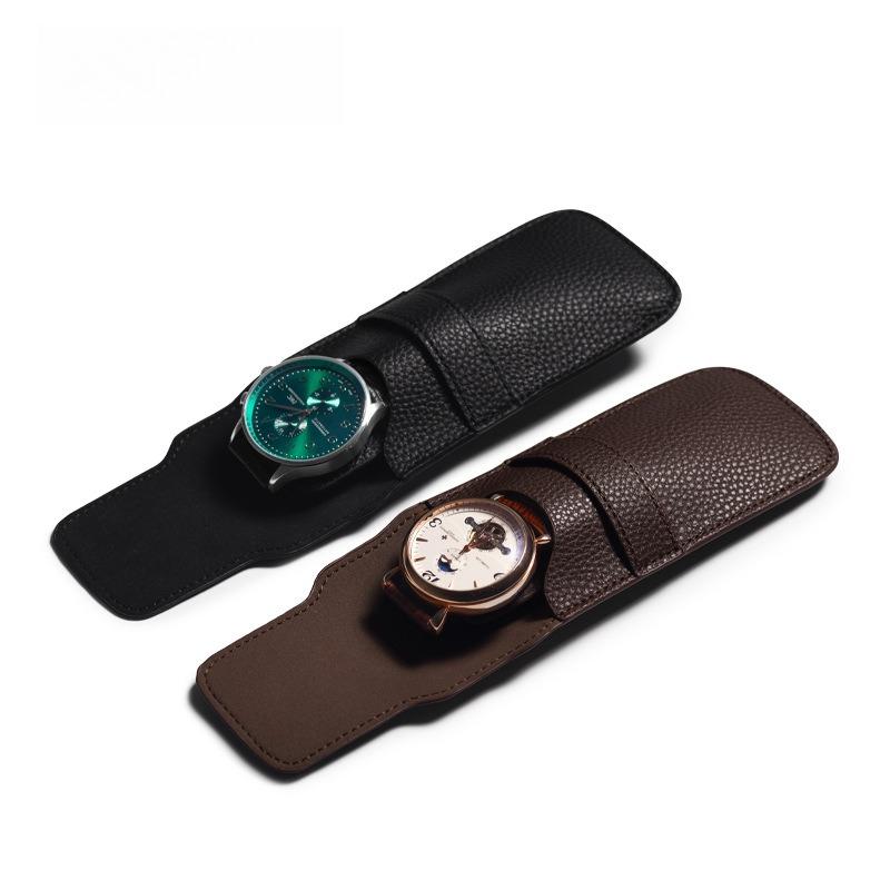 Luxury PU Watch Storage Bag Portable Travel Watch & Wristwatch Protective Pouch
