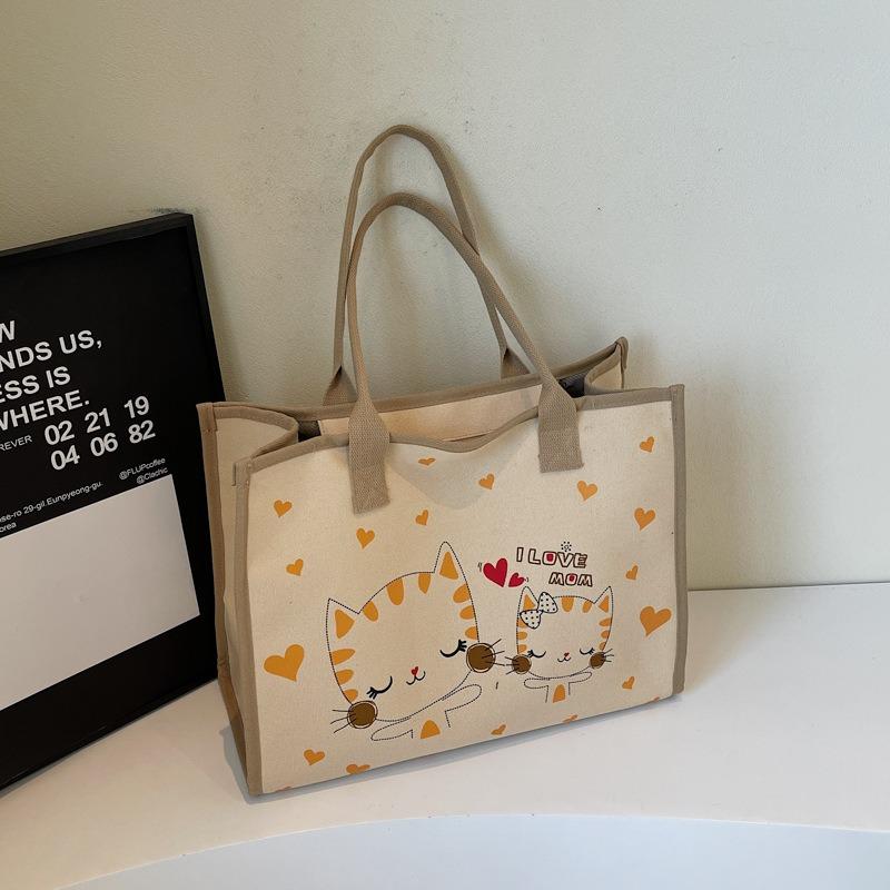 New cloth bag female students commute to class large capacity shoulder bag tote bag work tote bag
