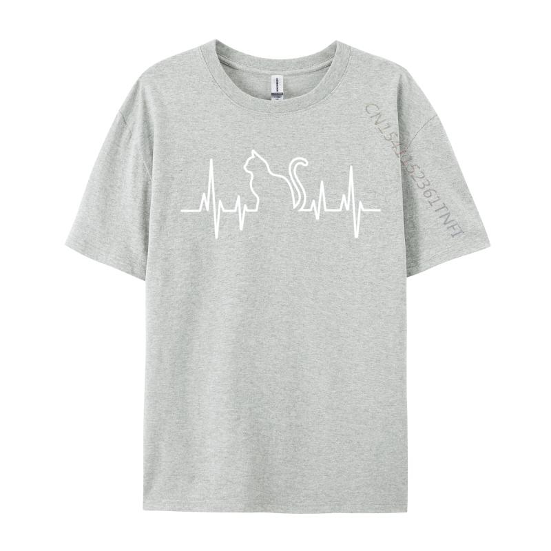 Heartbeat Cat Lover Cat Lover Heartbeat Funny Cute Cat Leisure T Shirts Fashion Unisex T Shirt Printed On Sweatshirts