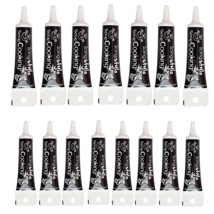 15 stylos de glaçage noir