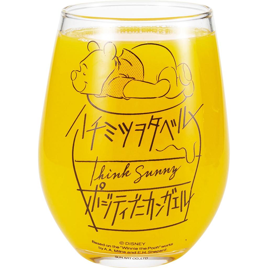 Sun Art Disney the Round Honey Made In "Winnie Pooh" Glass, Approx. 330ml, Otabel, Japan, SAN4082-2