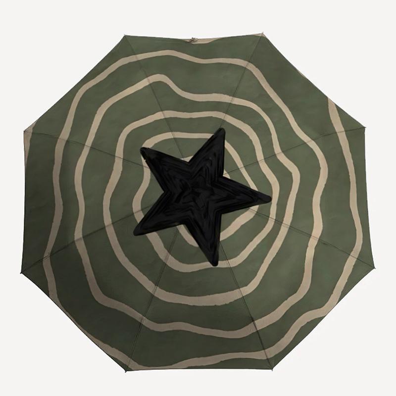 

1pc Star Pattern Automatic Open, Sturdy Iron Frame, Compact Folding Design, All-Season Portable Umbrella for Women & Men yy250801079