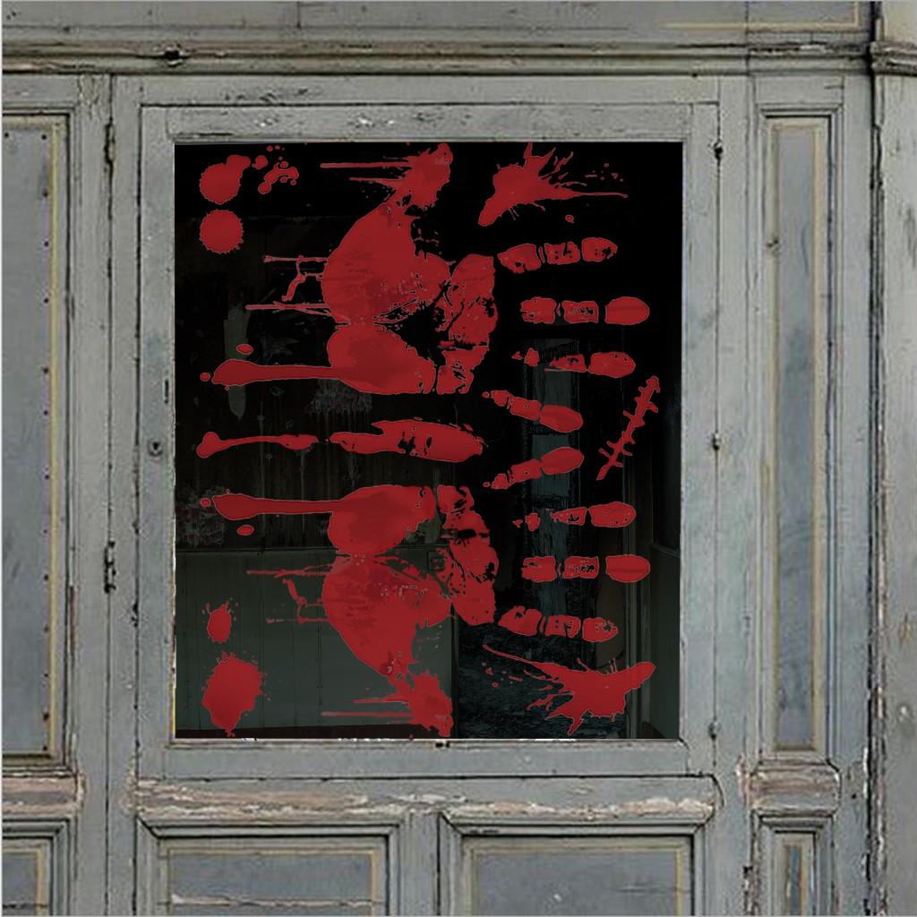 

Halloween glass window shop window sticker Halloween decorations One Size