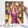 Disney Rapunzel DIY Oil Painting Art Painting Kit Home Wall Decor Handmade Gift Tangled Princess Floating Lanterns Beautiful Wall Art