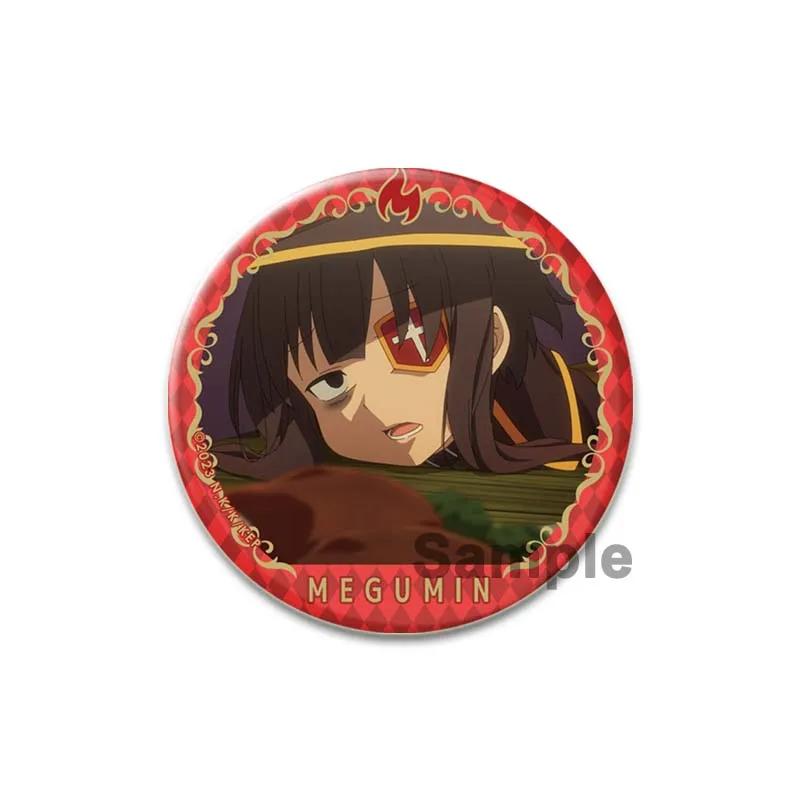 32/44/58mm Anime KonoSuba Pins Megumin Aqua Badge Handmade Brooche Breastpin for Backpack Clothes Accessories Gift