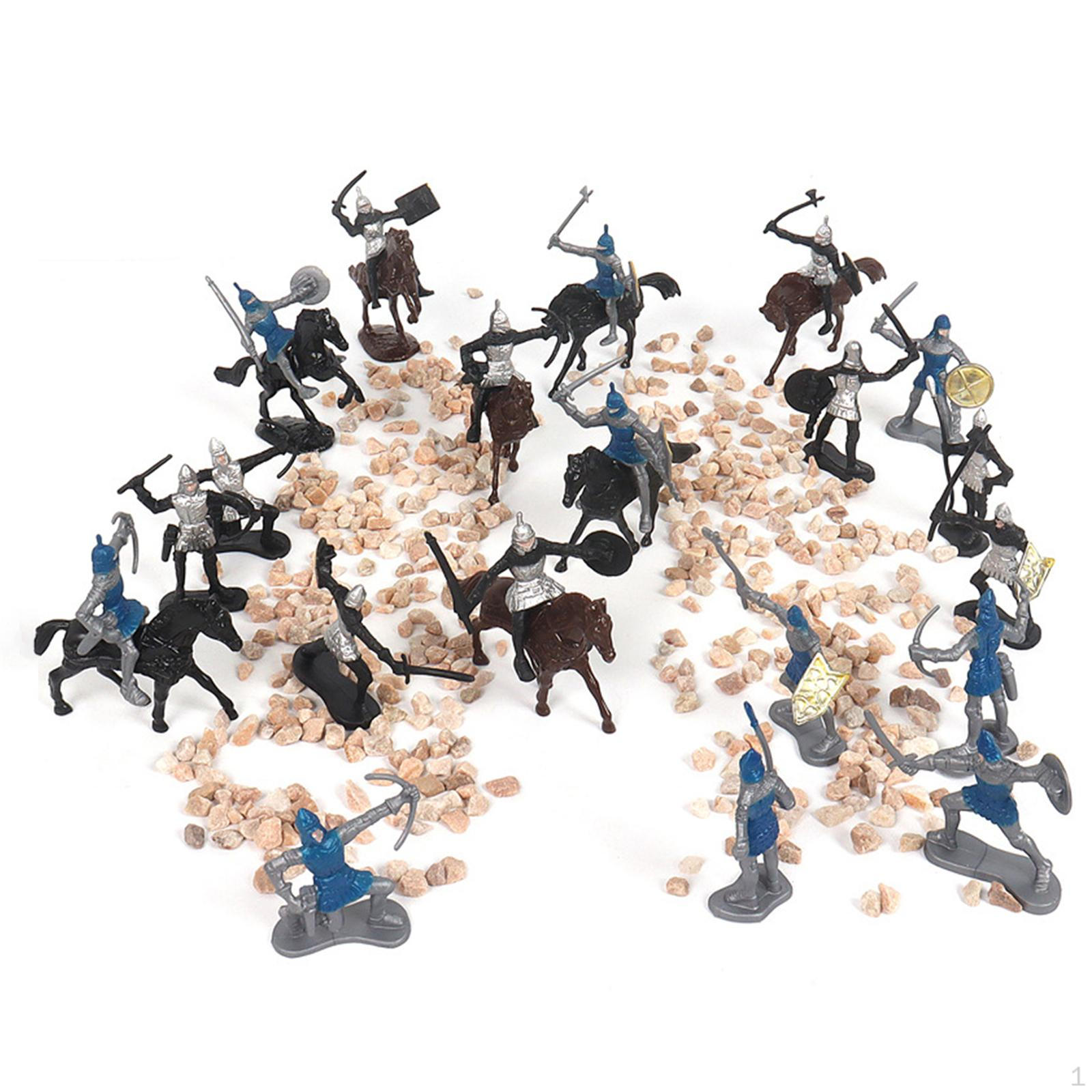 

20 Set of Medieval Knights Soldiers Model army Men Figures Accessories Kit Toys for Boys