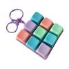 Fidget Keychain Mechanical Key Button 9-Button for Office Home Gift Birthday Drive Away