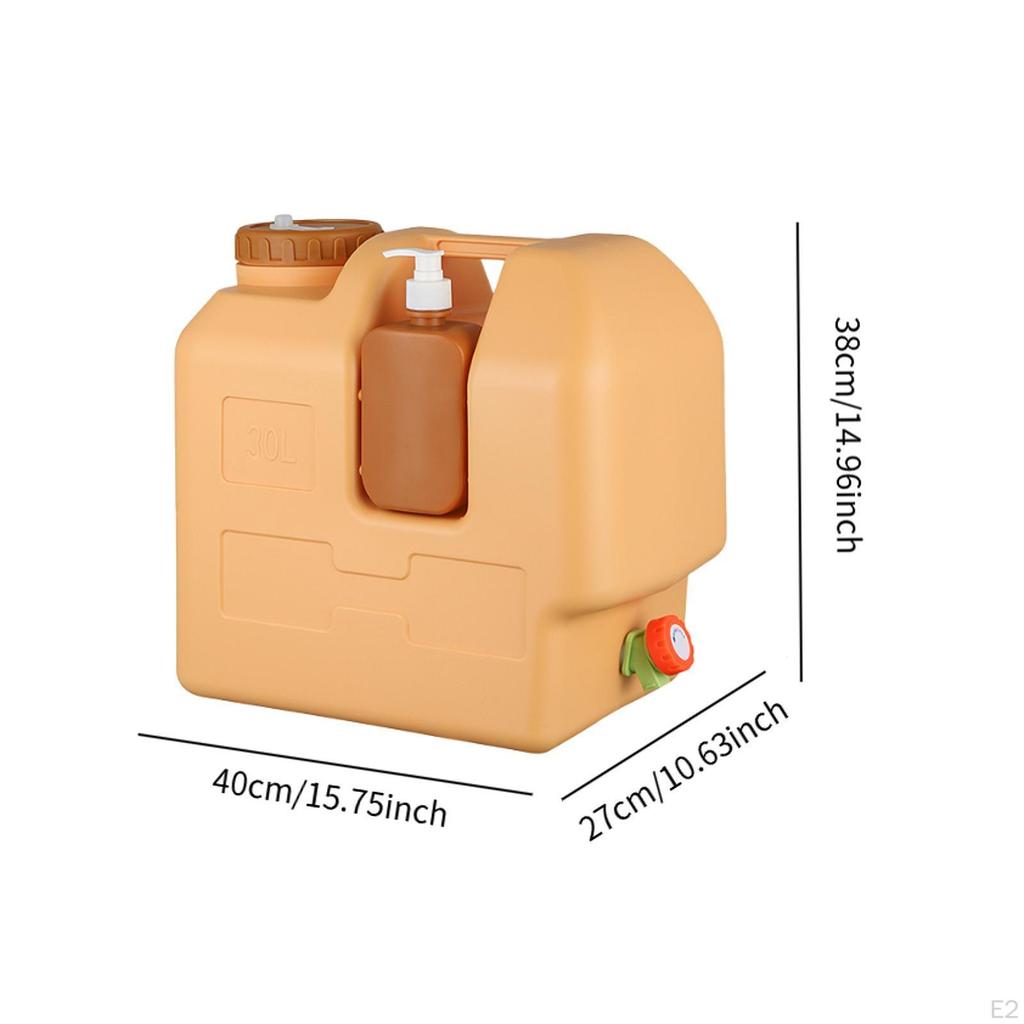 Water Container with Faucet Bucket Soap Dispenser Drinking Jug Can for Camping BBQ
