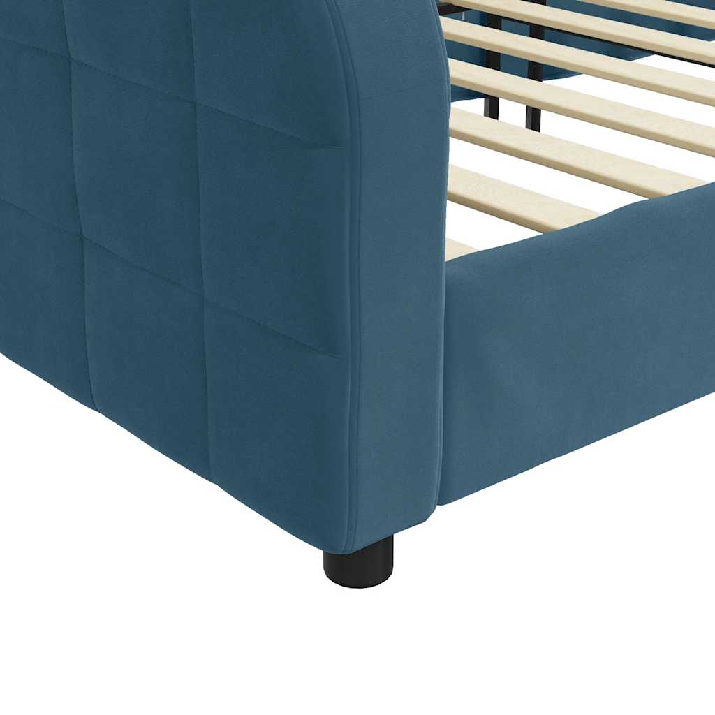 Daybed Blue 90x200 Cm Velvet