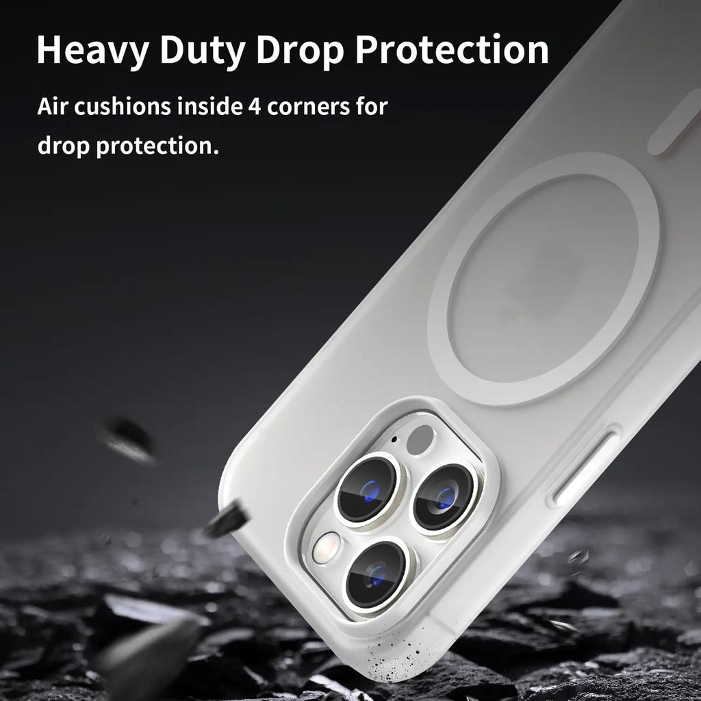 Magnetic Phone Case For iPhone 14 Pro Max Matte Magnetic Protective Cover