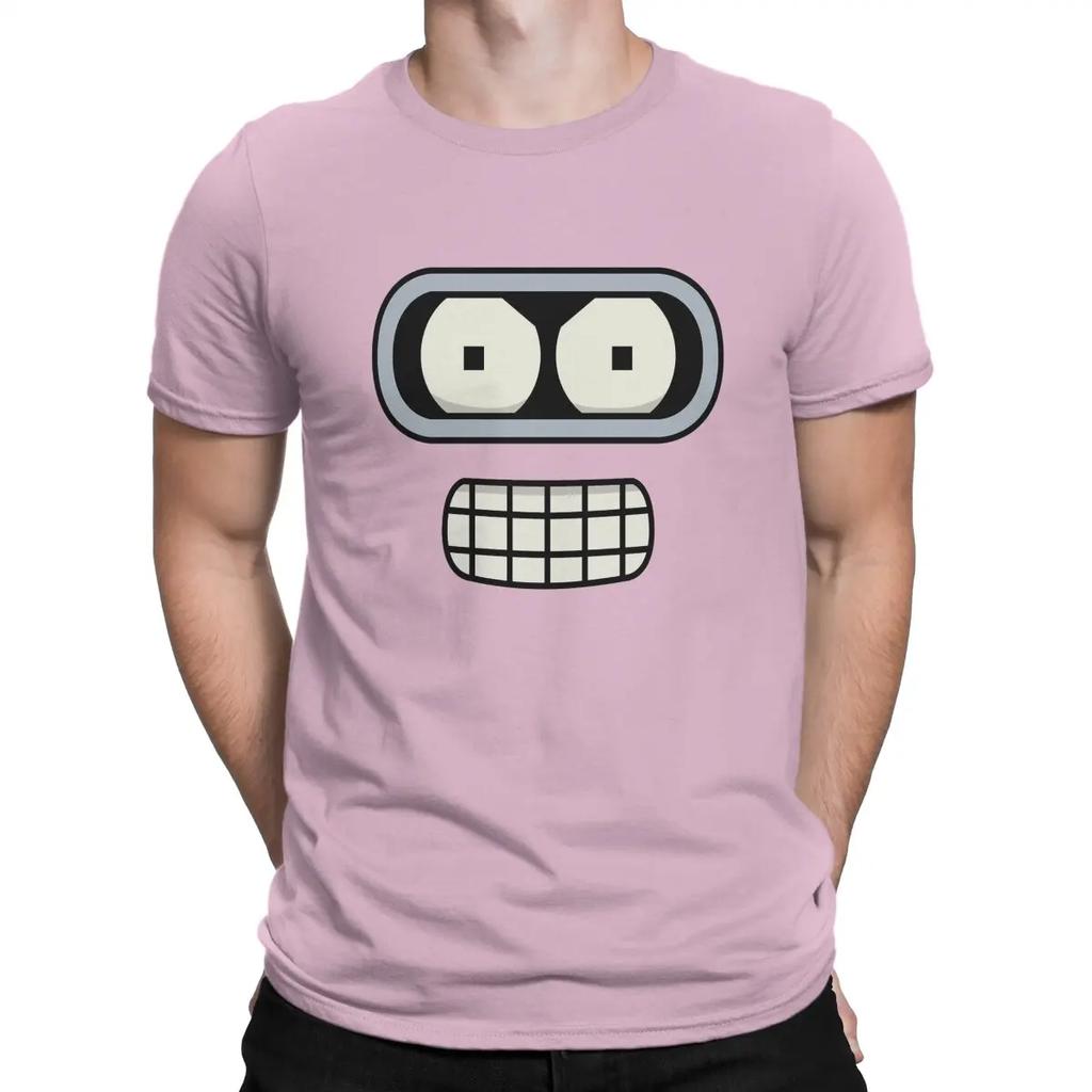 Benders Gesicht T-Shirts Herren F-Futurama Freizeit Reine Baumwolle T-Shirts Rundhals Kurzarm T-Shirt Geburtstagsgeschenk Oberteile