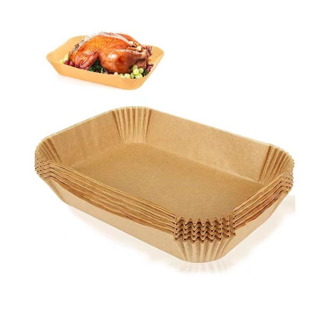 100pcs Non-Stick Air Fryer Paper Oilproof Heat Resistant Parchment Paper Rectangle Waterproof Air Fryer Liners Kitchen Baking