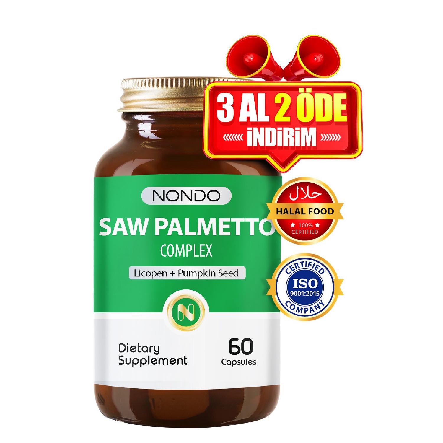 

Saw Palmetto Complex 60 Capsules (dwarf Palm Lycopene Nettle Nettle Zinc Honey Pumpkin)