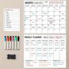 Refrigerator Sticker Magnetic Minimalist Message Sticker Schedule Calendar Month Set Convenient Sticker Menu Magnetic Whiteboard Sticker10ML