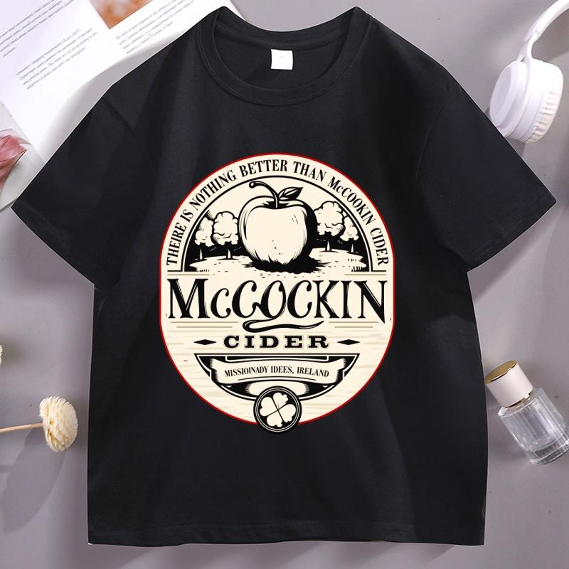 Mccockin Cider Unisexs Funny Graphic T Shirts Adult Hilarious Drinking T Shirt Unisex Unisex Short Sleeve Pritned Tee Shirts Clothes