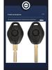 Compatible with BMW CAS2 Straight-Blade Key Remote Control (315/315LP/433) with ID46-7953 Chip
