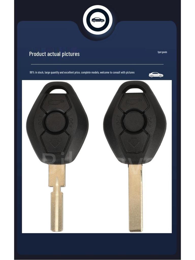 Compatible with BMW CAS2 Straight-Blade Key Remote Control (315/315LP/433) with ID46-7953 Chip