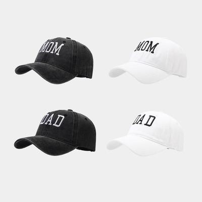 Trendy Vintage Embroidered Washed Cotton Dad/Mom Baseball Cap - Casual Sun Hat