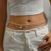 2 Stück/Set Seestern Bikini Bauchkette Körperschmuck Körperkette Schmuck Perlen Taillenkette Strand