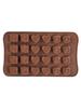 24-hole Silicone Chocolate Mold, Grooved Dessert Baking Silicone Mold
