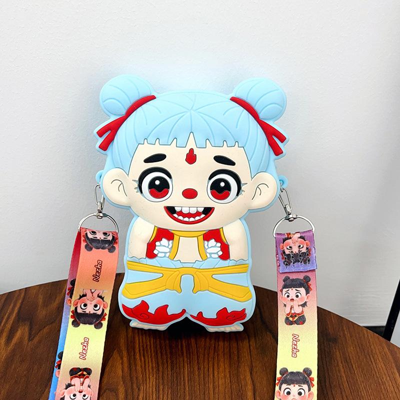 Creative Change Bag Nezha Cartoon Children's Bag Boys and Girls Cute Bag Guochao Magic Child Peripheral Shoulder Oblique Span Bag