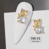 Ķīniešu Jaunais gads 3D nagu mākslas aksesuāri Rotaslietas Dekorācijas DIY Tiger Lucky naudas soma kristāla sarkans dārgakmens Rhinestone krelles
