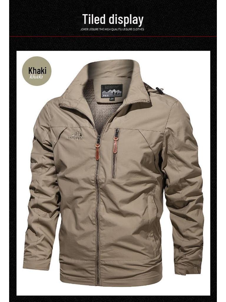 2022 Men's Plus Size Waterproof Windbreaker: Hooded, Windproof, Spring/Autumn Jacket