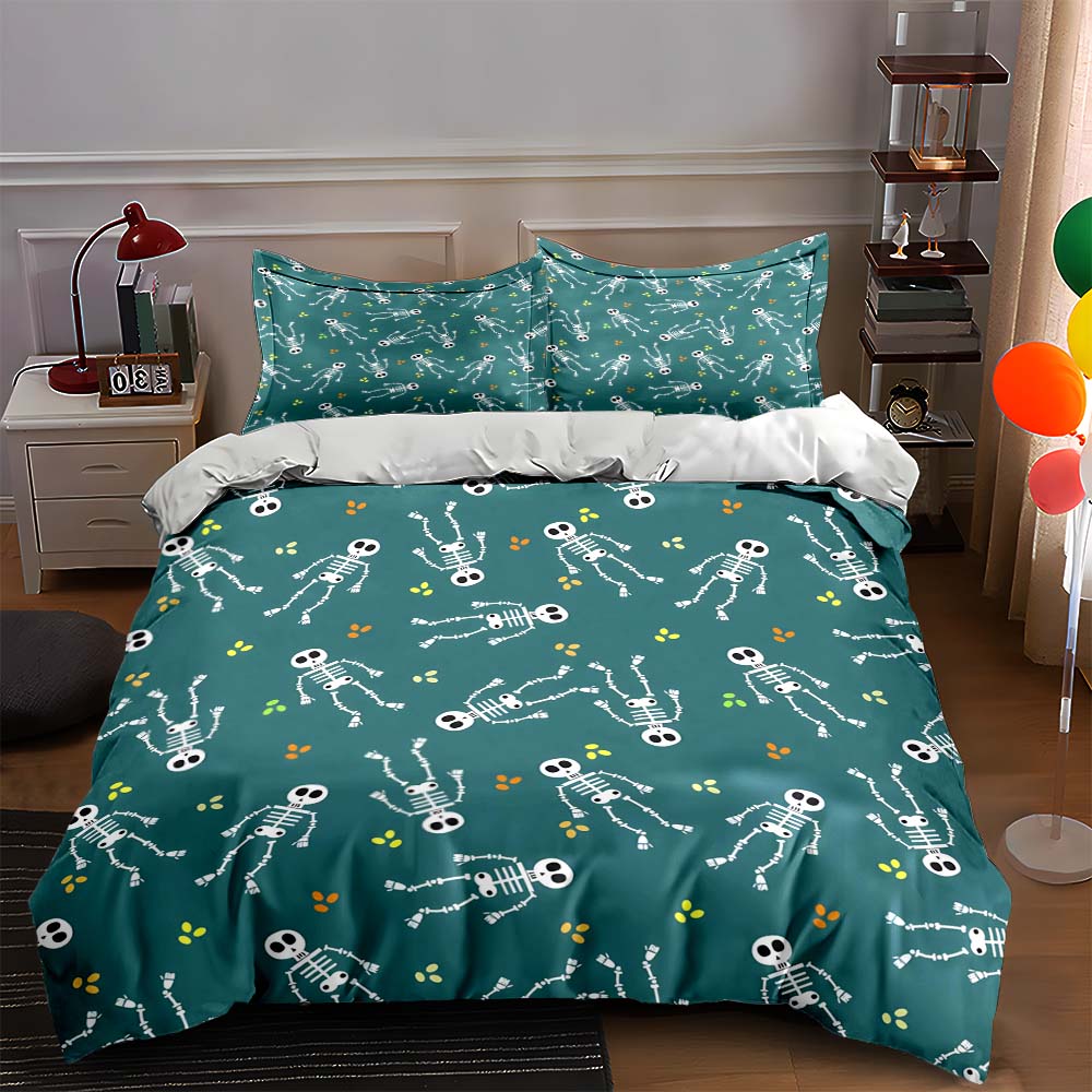 

Skeletons and pawprints. Bedding Duvet cover sets Duvet covers Pillowcases gifts (1 * Duvet Cover 2 * Pillowcases, without duvet insert) 135x200cm