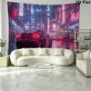 Cyberpunk Wall Tapestry Aesthetic Wall Hanging Printed Fabric Blanket Decorative Tapestries for Bedroom Living Room Home Decor