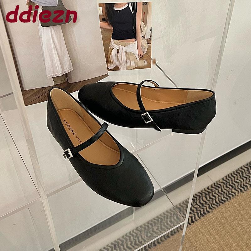 Fashion Female Shallow Ladies Mary Janes Flats Shoes Casual Footwear Soft Fashion Round Toe Women Ballet Flats Shoes