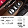 For BMW 3 4 Series 3GT F30 F32 F34 Car Styling Interior Gearshift AC CD Button Panel Door Armrest Decoration Cover Trim Sticker MQHWD1