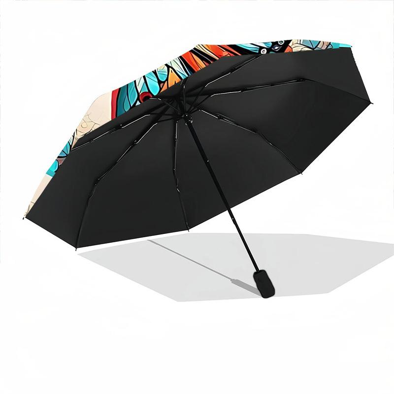 1pc Butterfly Mandala Automatic Umbrella High Quality Canopy, Portable Folding Umbrella with, Ideal Gift for - Travel 182