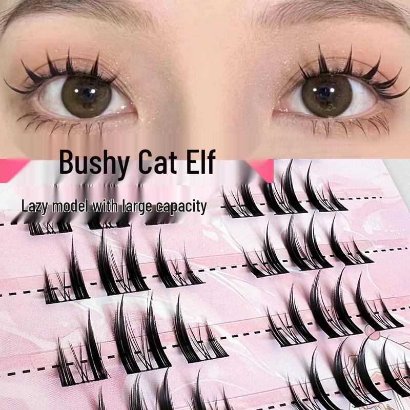 

Moon Jiao Niang Cat Elf Dense Faux Eyelashes: Natural, Curled, Segmented for a Pure Desire Look