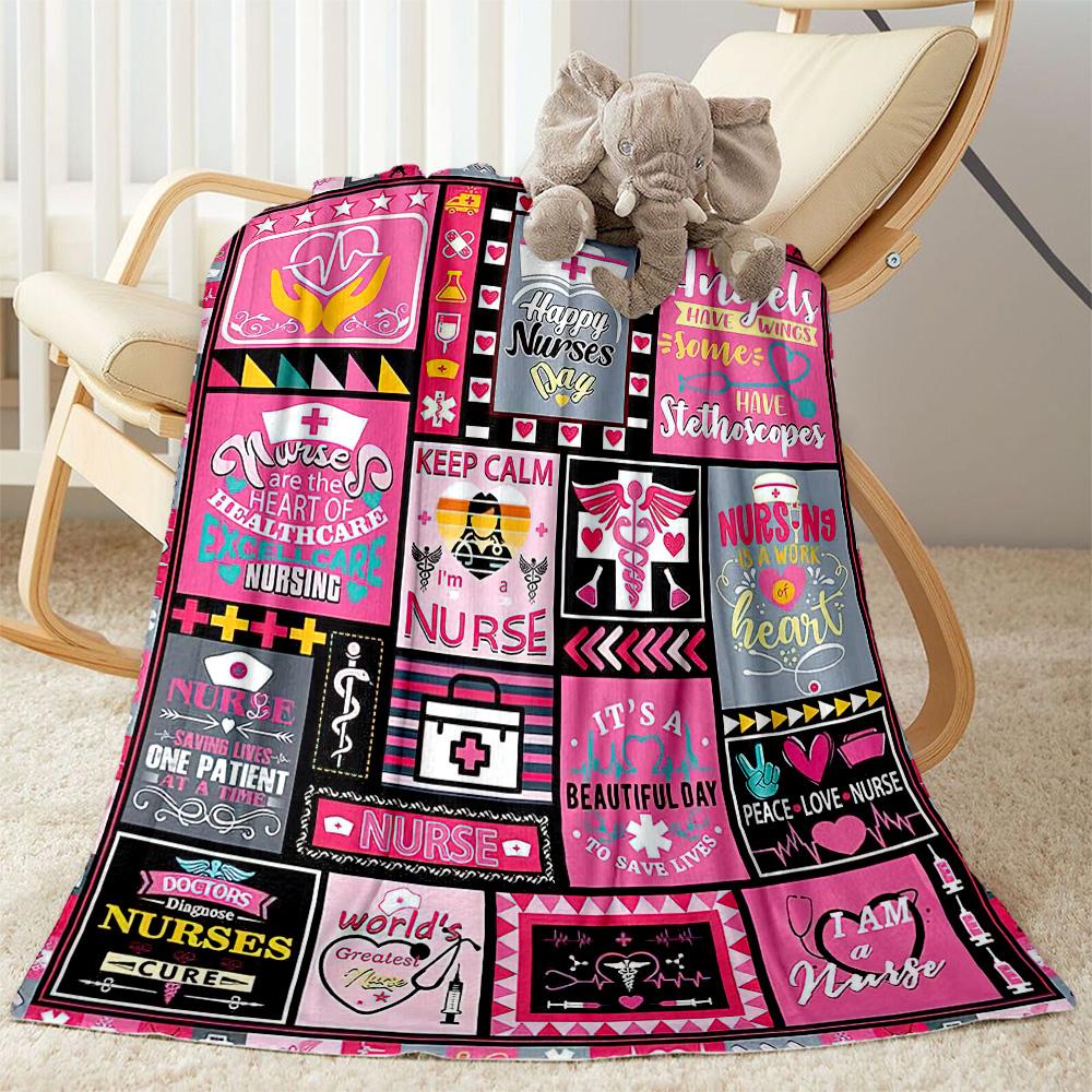 Nurse Appreciation Collage Blankets are suitable for living rooms,making them an ideal choice for outdoor travel and gifts.