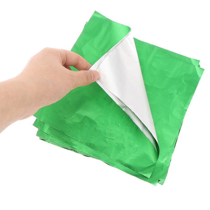 100 Sheets 20*20Cm Aluminium Foil Wrapper Paper Wedding Chocolate Paper