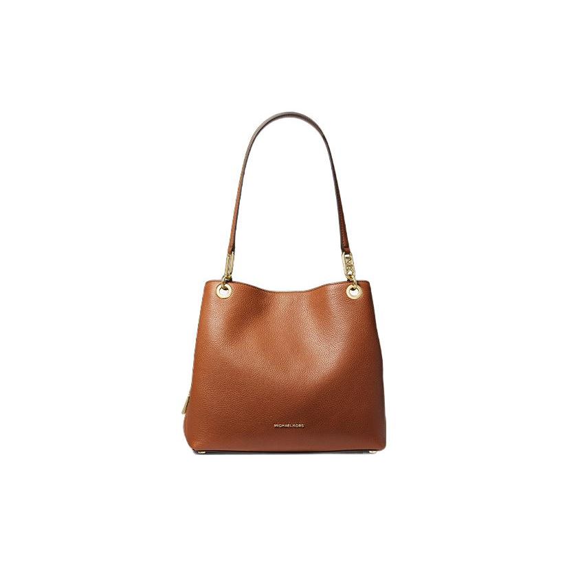 

Michael Kors Mk Kensington Logo Gold Hardware Leather Shoulder Tote Bag Large Women handbags Brown Khaki 30F3G8KT7L-230 Basic Set (Bag+Dust Bag)