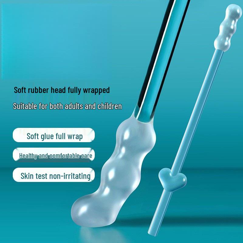 Children's Sticky Ear Cleaning Tool - Ear Spoon & Cotton Swab Combo