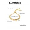 Luxury Sphere Bracelet Adjustable Chain - Stainless Steel Jewelry for Women, Hypoallergenic Gift Gold Color Bangles Accessories