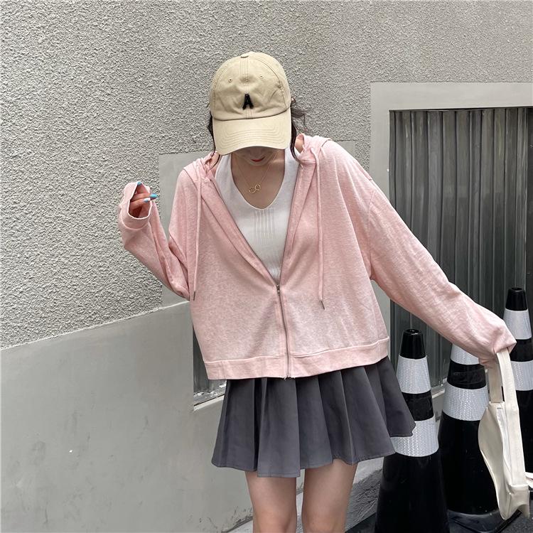 Dámský letní kardigan s ochranou proti slunci 2022 - Tenký, s dlouhým rukávem, volného střihu, módní, ke všemu, se zipem