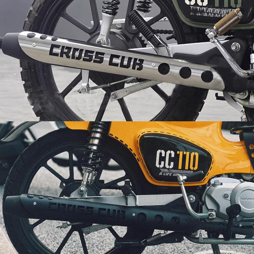 For Cross Cub modified exhaust burn prevention decorative stainless steel heat insulation Cross Cub CC50 motorcycle accessory CC110, outlet, cover,