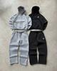 Unisex Elastische Taille Trainingsbroek Losse Pasvorm Streetwear Borduurwerk Joggers Casual Lange Broek