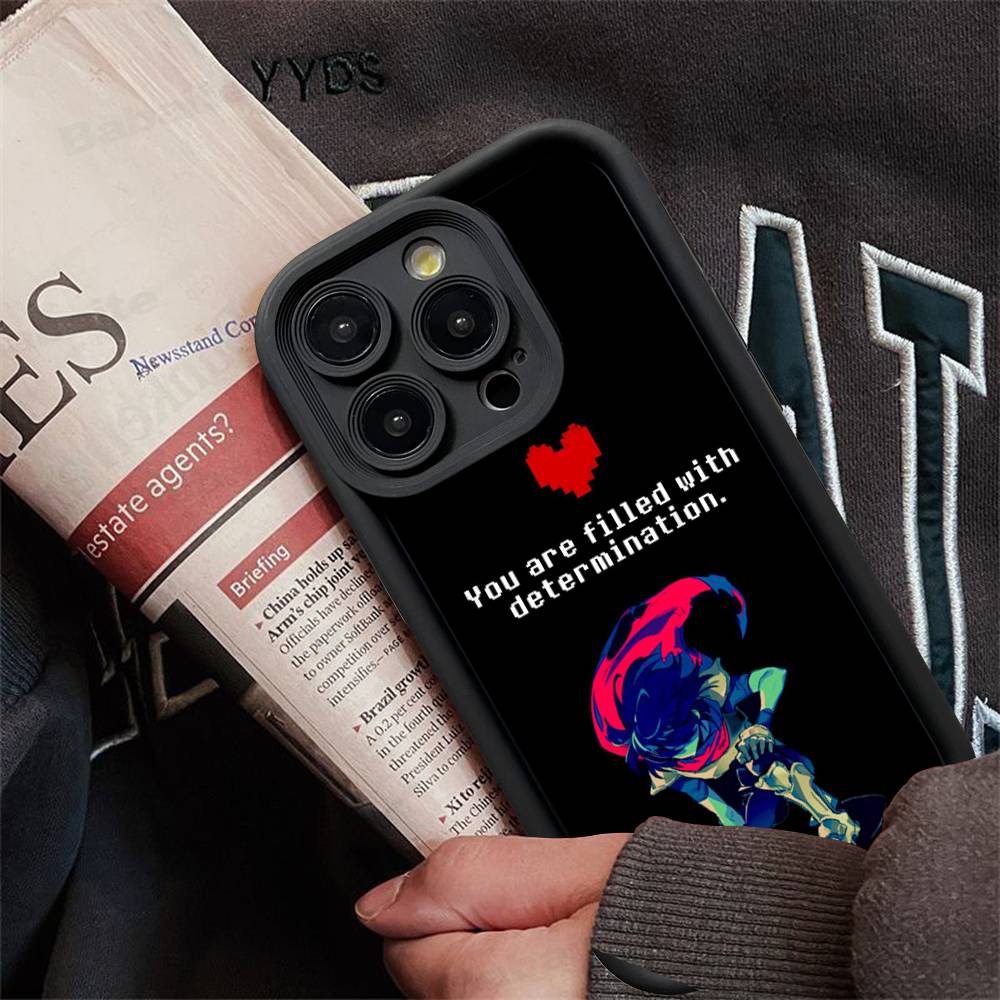 D-Deltarune Ralsei Phone Case For iPhone 16 15 14 Plus 13 12 11 17 Pro Max Pro Soft Cover