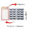 10 Pairs/set Mink False Eyelashes Set Natural False Eyelashes Fake Lashes Long Makeup Reusable Extension Eyelashes for Beauty
